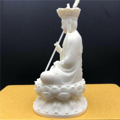 11.5cm Buddhism Carving Ksitigarbha Bodhisattva Buddha Statue Figurines