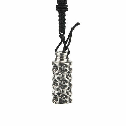 1PCS Hollow Titanium Alloy Beads Umbrella Rope DIY Pendant Paracord Accessories