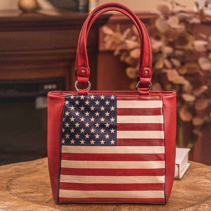 American Flag Stars and Stripes Crossbody Handbag Women Purse Shoulder Bag
