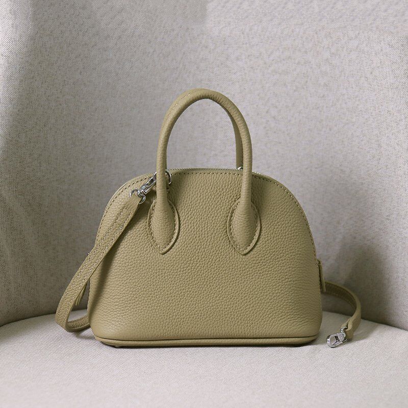 18/27/31 Real Leather Bowling Tote Purse Handbag Shoulder Bag Fashion Crossbody