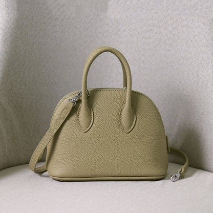 18/27/31 Real Leather Bowling Tote Purse Handbag Shoulder Bag Fashion Crossbody