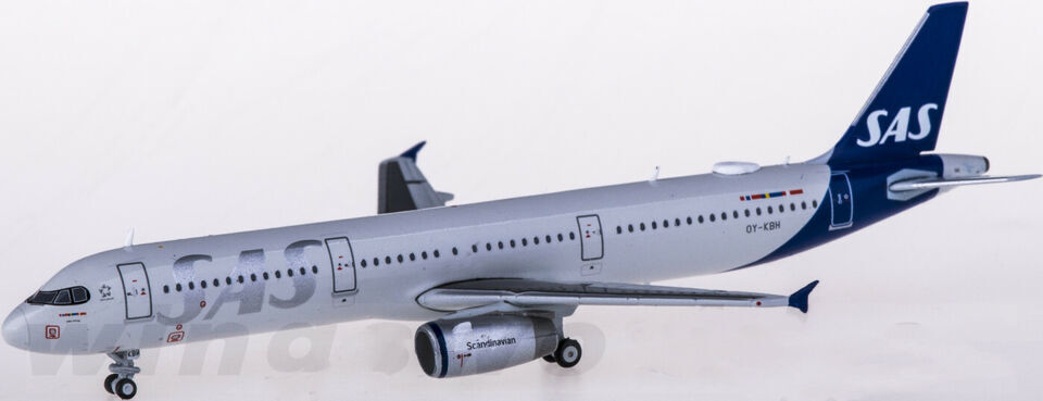1:400 JC Wings SAS AIRBUS A321 Passenger Airplane Diecast Aircraft Plane Model