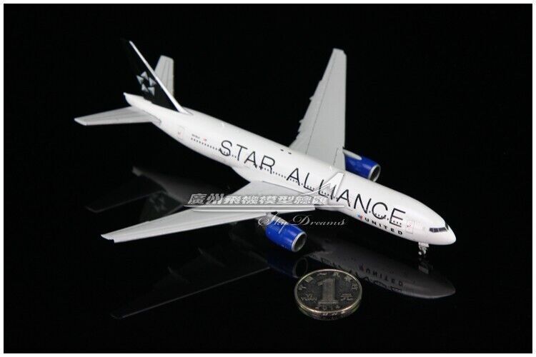 1:400 JC Wings UNITED STAR ALLIANCE B777-200ER Airplane Flap Down Diecast Model