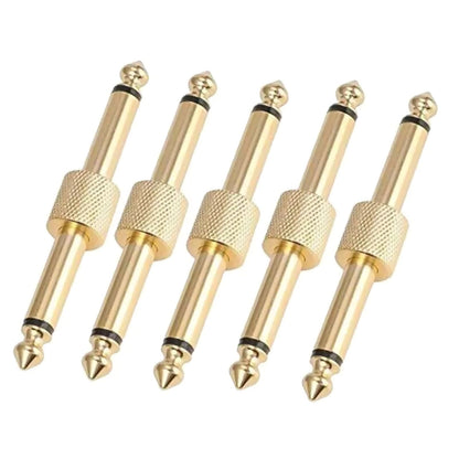 5PCS New 6.35mm male to male Mono audio adapter With gold plated design