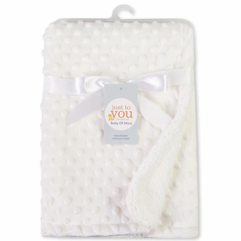 Baby Blanket Swaddling Thermal Soft Fleece Winter Solid Bedding Set Cotton Quilt