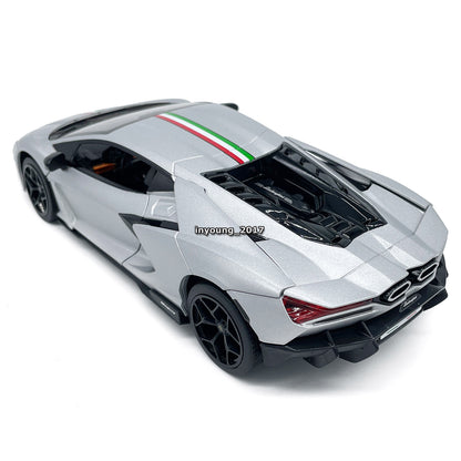 1/24 Lamborghini Revuelto Model Car Diecast Toy Vehicle Toys for Kids Silver