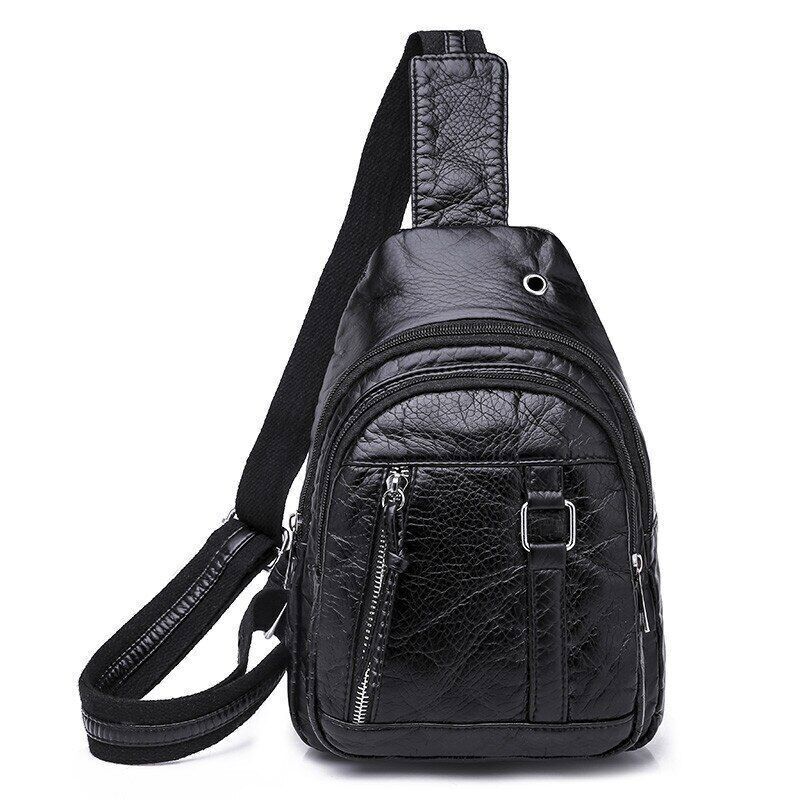 Women Chest Bag Soft PU Leather Crossbody Bags Bags Travel Backpack