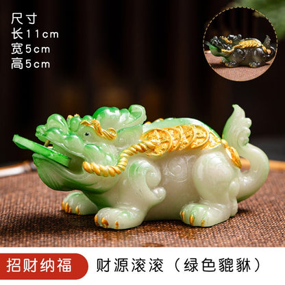 Purple Clay Retro Pixiu Color Changing Tea Pet Kung Fu Tea Set Accessories
