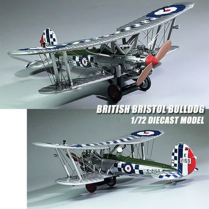 British Bristol Bulldog 1/72 diecast plane model aircraft WLTK