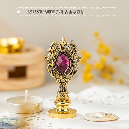 Wax Sealing Stamps Metal Retro Magic College Roman Column Handle DIY Card Making