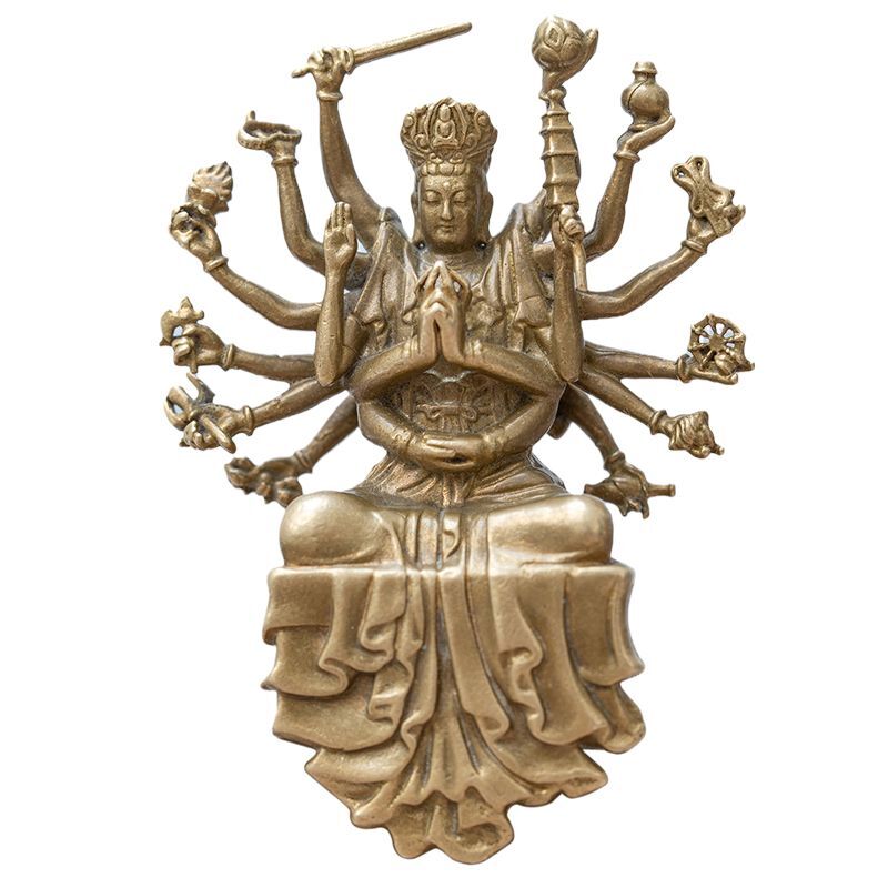 Bronze Mini Bodhisattva Sculpture Statues Buddha Mother Buddha Decoration