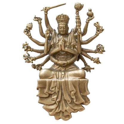 Bronze Mini Bodhisattva Sculpture Statues Buddha Mother Buddha Decoration