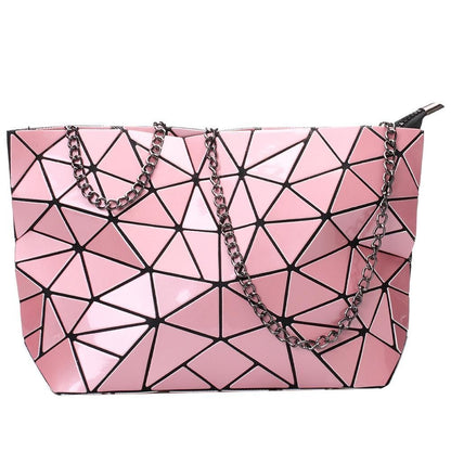 Chain Shoulder Bag Geometric Messenger Bags Plain Folding Crossbody Bags Clutch