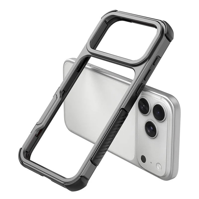 For iPhone 17 /16 Metal Frameless Phone Case Shockproof Slim Bumper Phone case