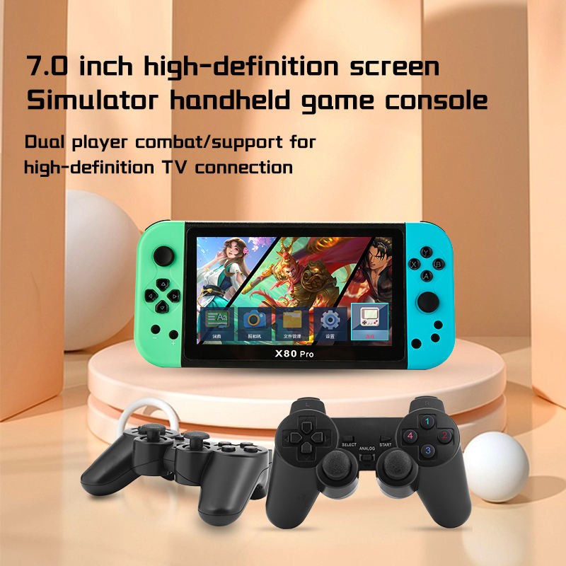 Portable( X80 PRO) Console 7.0" Screen Handheld Video Game PSP handheld console
