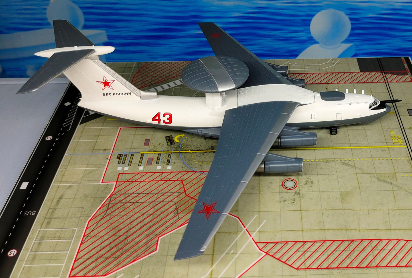 FLOZ Soviet air force A-50M AWACS 1/200 diecast plane model aircraft