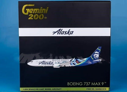 1:200 GeminiJets Alaska BOEING 737 MAX 9 Passenger Airplane Diecast Plane Model