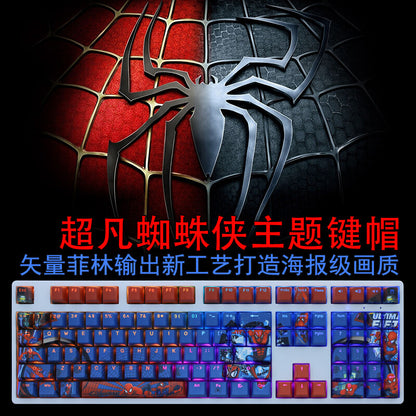 NEW Spiderman 108 PBT Translucent Keycaps OEM Height F/Mechanical Keyboard