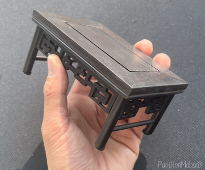 1 PC Small Ebony Wood Rack Miniature Shelf Stand Pot Bonsai Statue Table Display