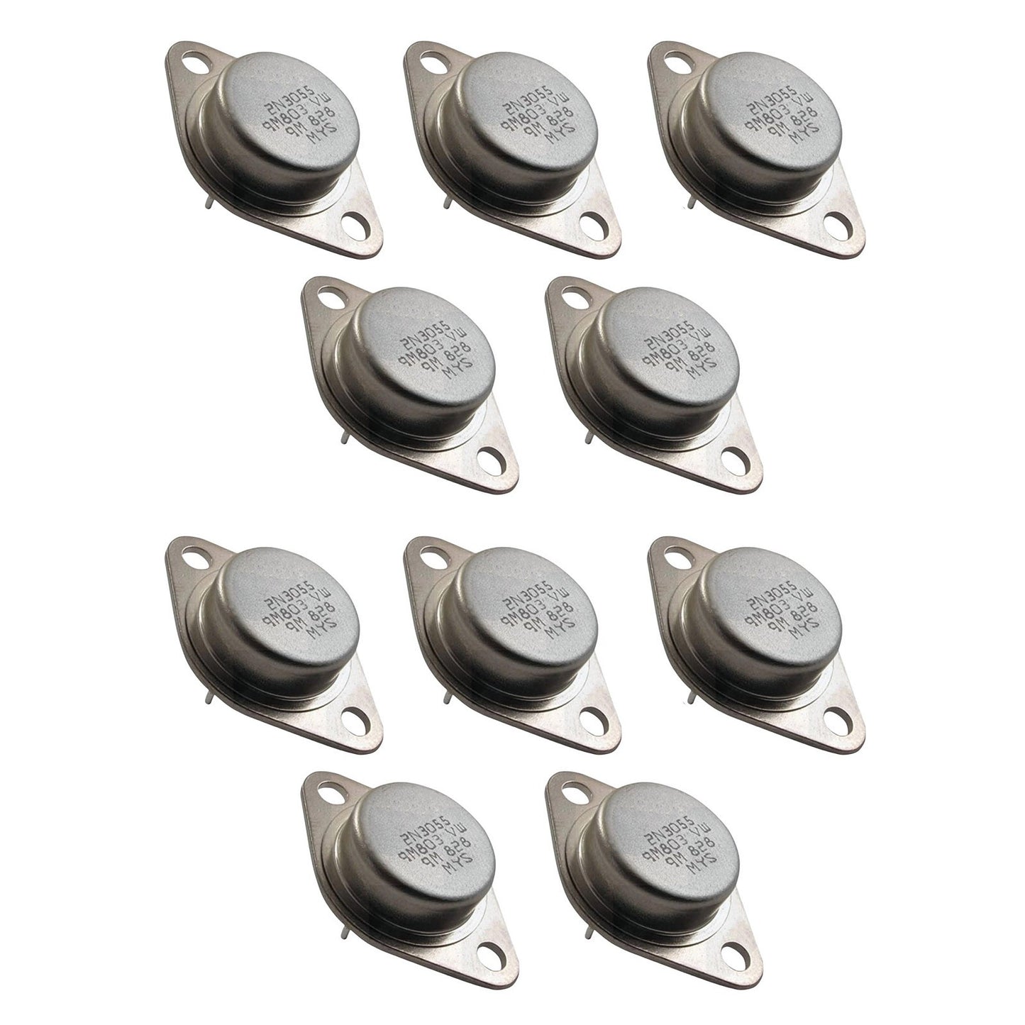 10X 2N3055 Transistor NPN TO-3 15A 60V 115W Power Switch Amplifier Metal Case