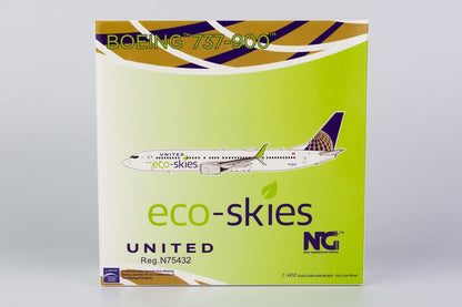1:400 NG Model UNITED eco-skies BOEING 737-900ER Passenger Plane Diecast Model