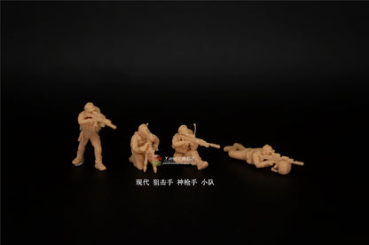 Modern Sniper sharpshooter Team 4-person 1/72 1/64 1/87