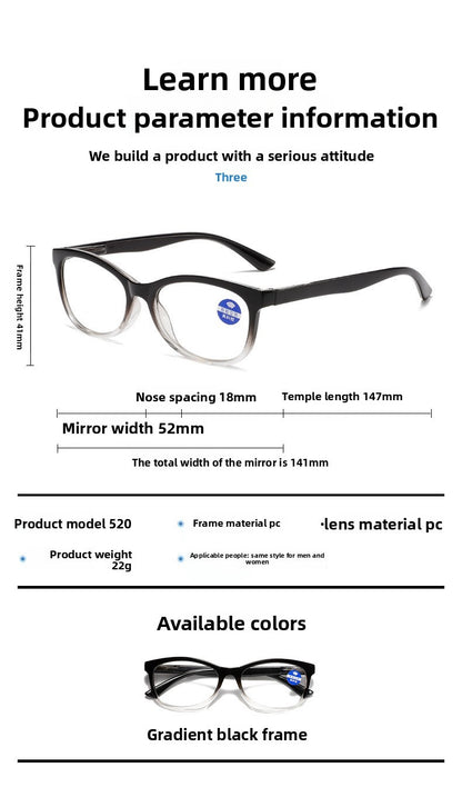 0.5-2.5 Unisex Auto Focus Presbyopi Reading Glasses One Power Readers Adjustable