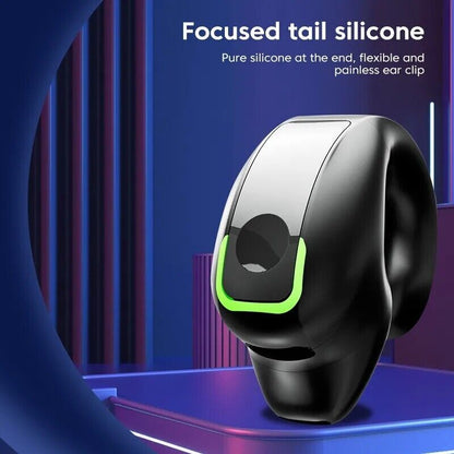 TWS Bone Conduction Wireless Headset Clip-on Bluetooth 5.3 Mini Stereo Headphone