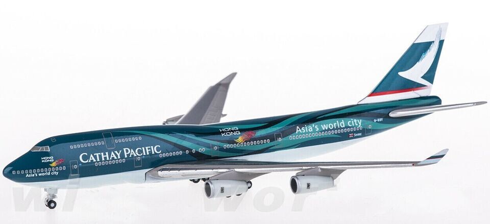 1:500 Hogan CATHAY PACIFIC BOEING 747-400 Passenger Airplane Diecast Plane Model