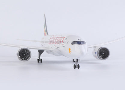 1:130 43CM Ethiopian BOEING 787 Airplane Landing Gear Resin Aircraft Plane Model