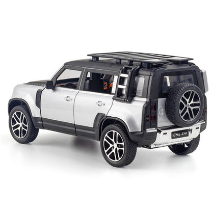 1/24 Sound&Light Model Pull-Back Car Toy Vehicle Collection Dislay White A
