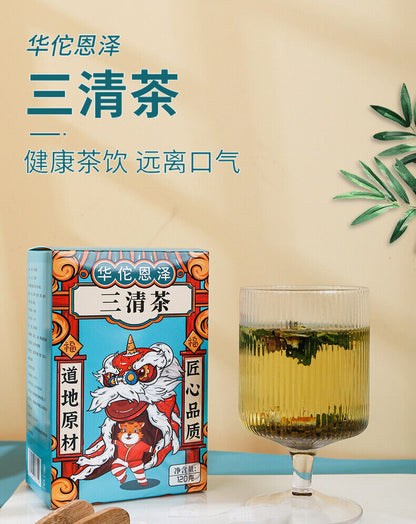 Herbal Three Clear Tea Bad Bitter Breath Honeysuckle Peppermint Health Tea 120g