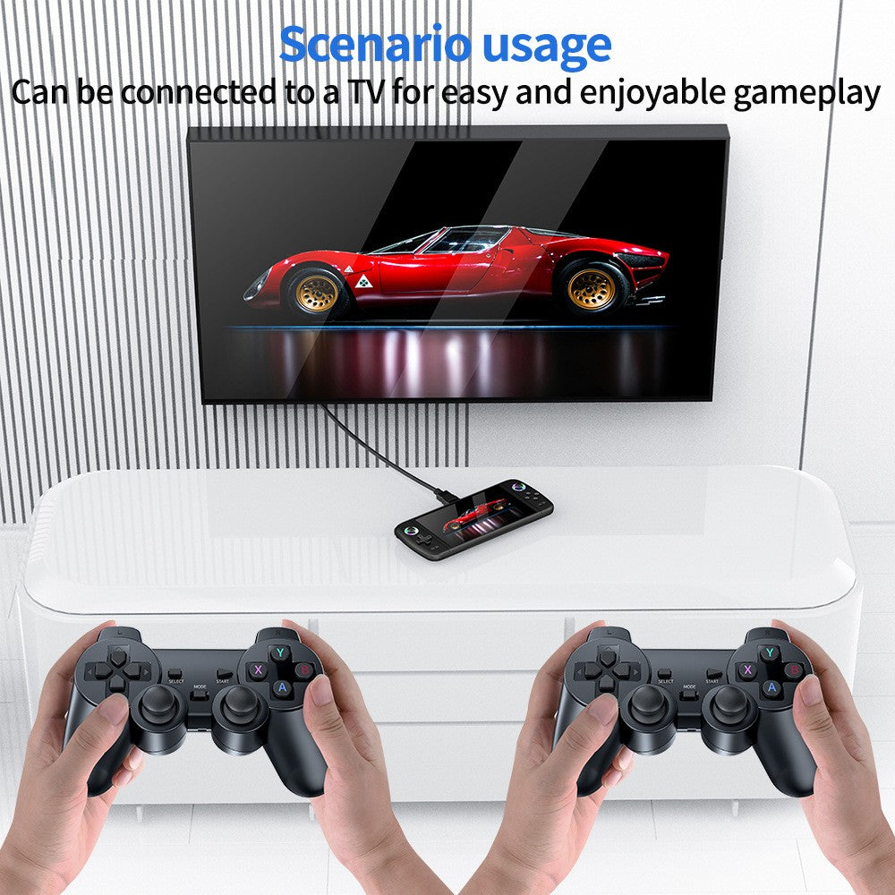 Upgraded M27 Retro Handheld Game Console,64 128GB Mini Video Game play Linux 3d