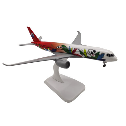 NEW 1:300 20cm Sichuan 350 A350 Panda Alloy Civil Airliner Plane Model Display