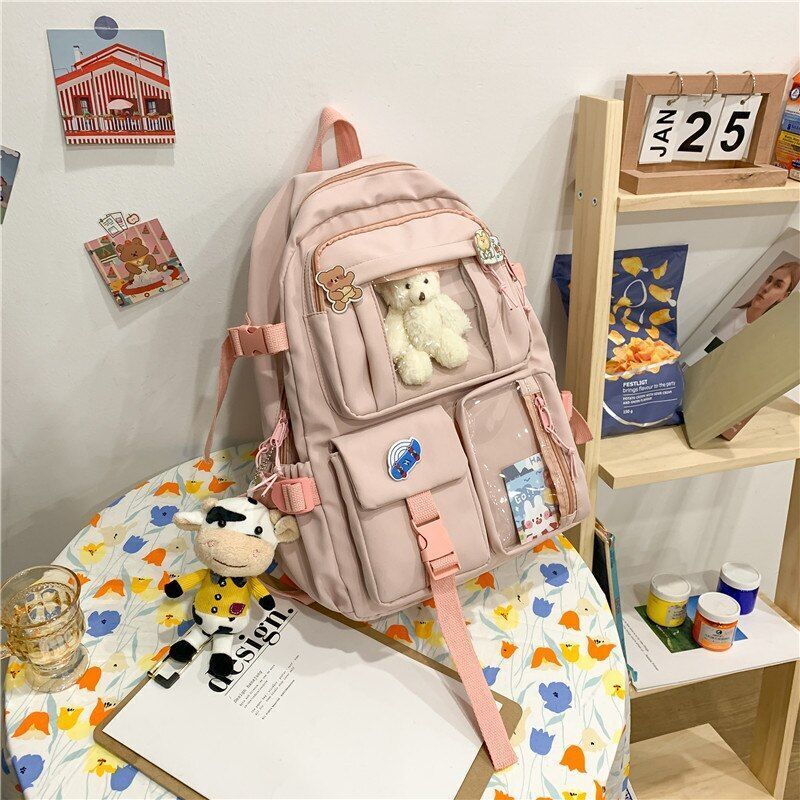 Backpacks Waterproof Multi-Pocket Nylon School Student Laptop Pack Traveling Bag