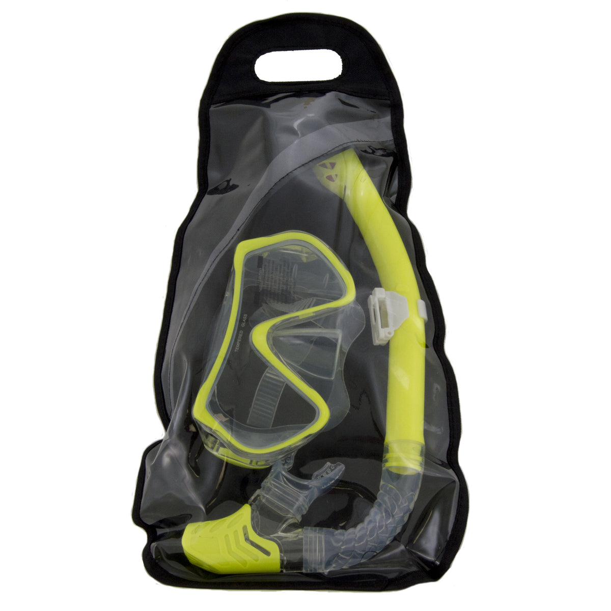 Youth Anti-Fog Diving Mask and Snorkel with Anti-Splash Guard (Yellow) + Case