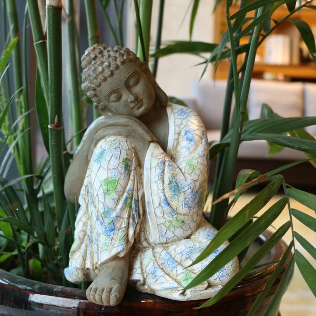 Garden Statues of Meditation Zen Buddha Decoration Yard Porch Home Figurines