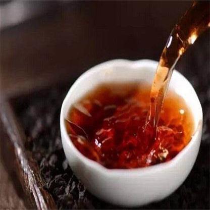 Natural Pu-Erh Ripe Tea Purple Bud Fermented Tea Brick Top-Grade Black Tea 250g