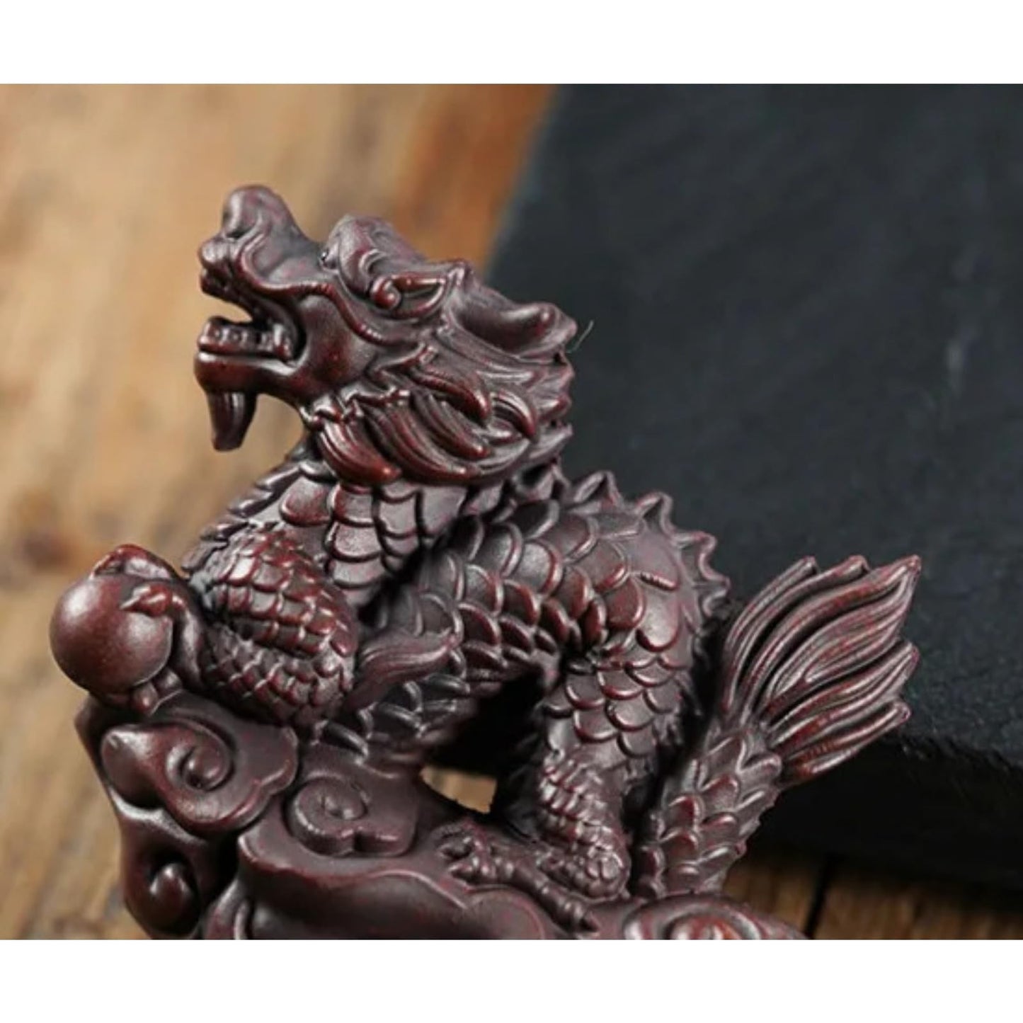 Purple Clay Lucky Cloud Zodiac Dragon Tea Pet 6.9cm Tea Tray Decor Tea Play