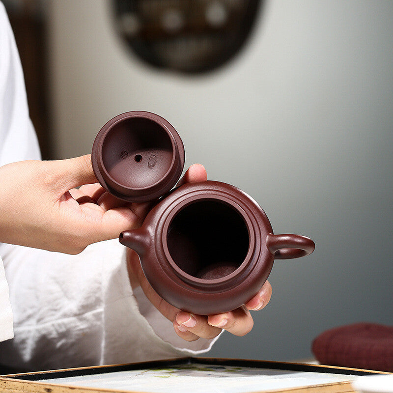 200ml China Handmade Yixing Zisha Pottery Purple Red Clay Mesh Teapot Tea pot