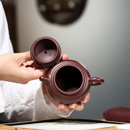 200ml China Handmade Yixing Zisha Pottery Purple Red Clay Mesh Teapot Tea pot