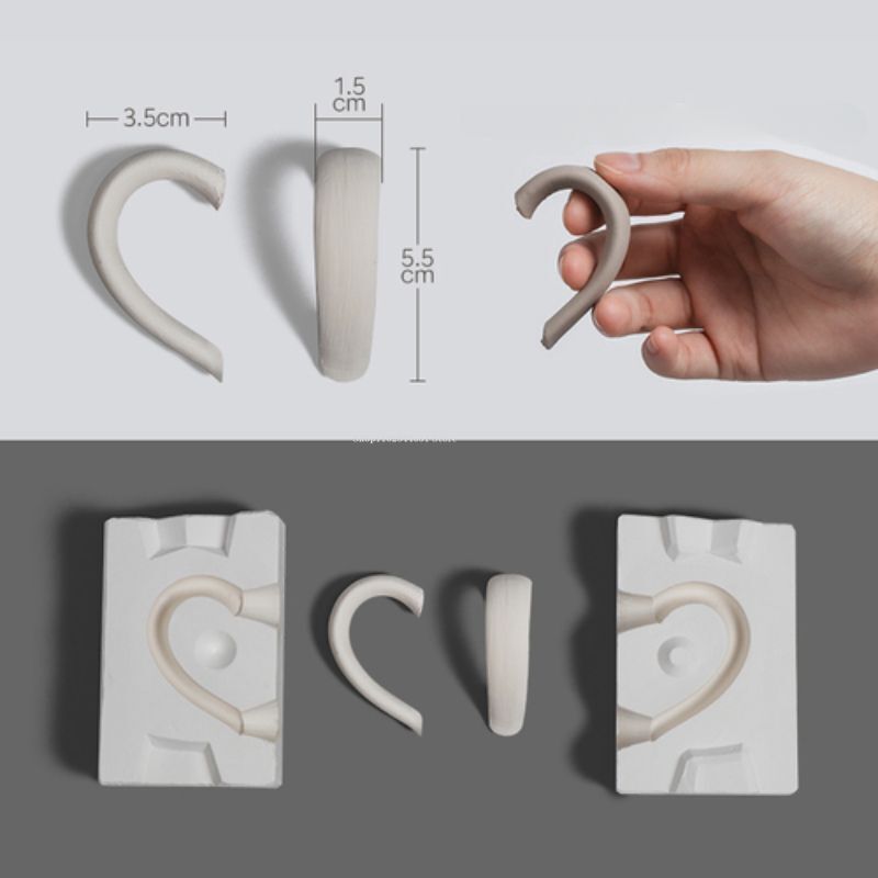 Pottery Tools Ceramic Mold Grouting Plaster DIY Teapot Water Cups Handle Molding