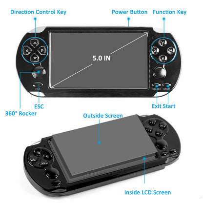 Handheld Portable Game Console X9S 5.1" 8GB 128Bit MP3 Video Player, 1000+ Games