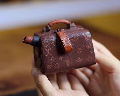 150cc chinese Yixing Handmade Zisha teapot Purple clay BagBag Hu Gongfu Tea Pot
