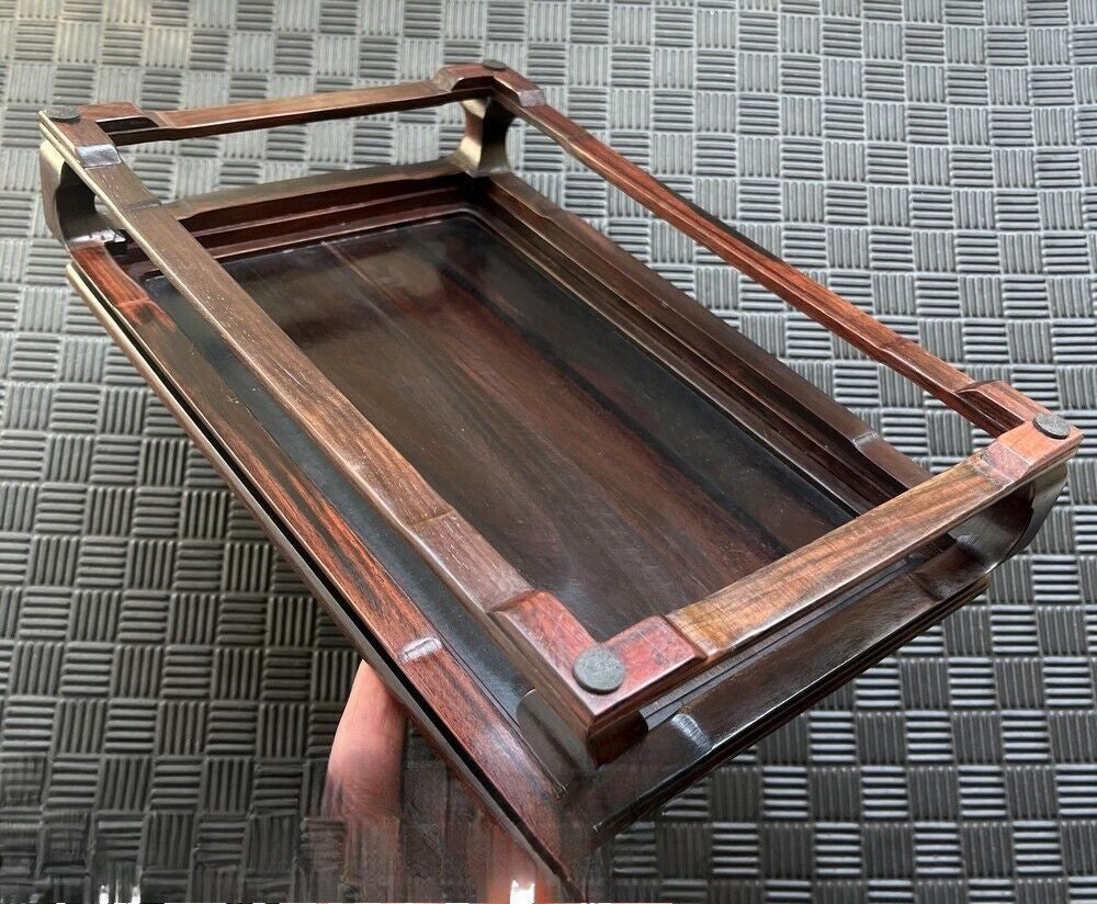 Chinese Rosewood Table Display Rack Coffee Tea Laptop Leisure Desk Home Decor