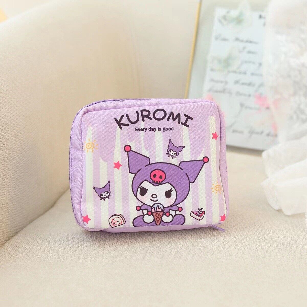 Girls' Portable Cute Jewelry Storage Bag Sanitary Cotton Storage Bag