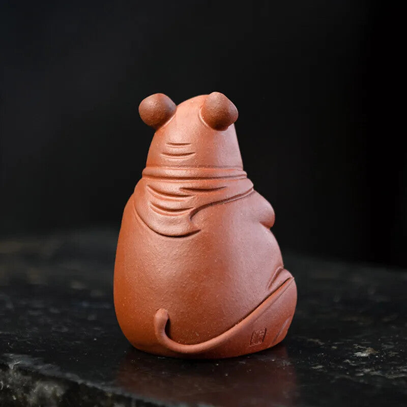 Yixing Boutique Purple Clay Tea Pet Lovely Model Sculpture Ornaments Decoration