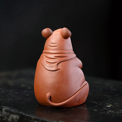 Yixing Boutique Purple Clay Tea Pet Lovely Model Sculpture Ornaments Decoration