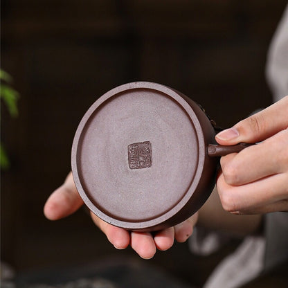 Authentic Yixing Zisha Tea Pot Full Handmade Old Purple Clay Master Pot 210ml