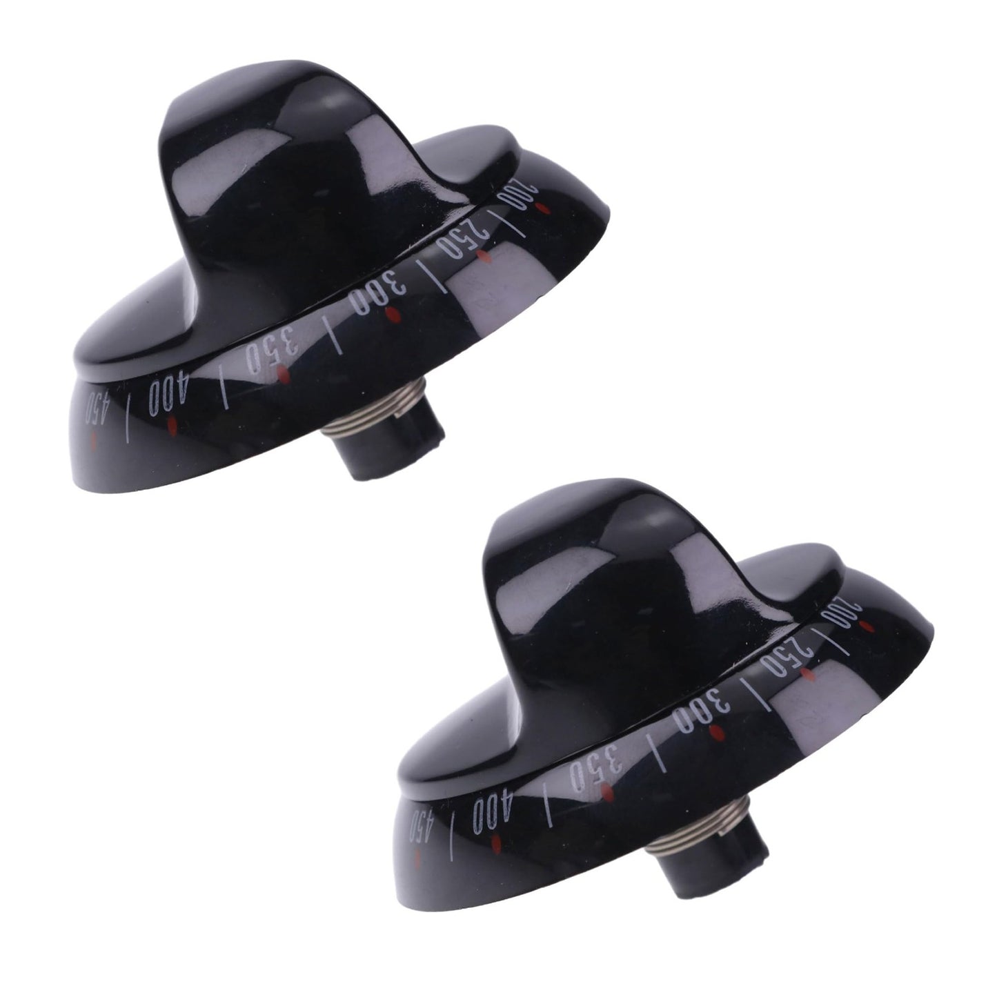 2* Thermostat Control Knob Replace Part WB03K10037 For GE Range Stove Oven Black